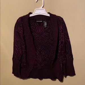 DKNY Purple and black cardigan sweater. Medium